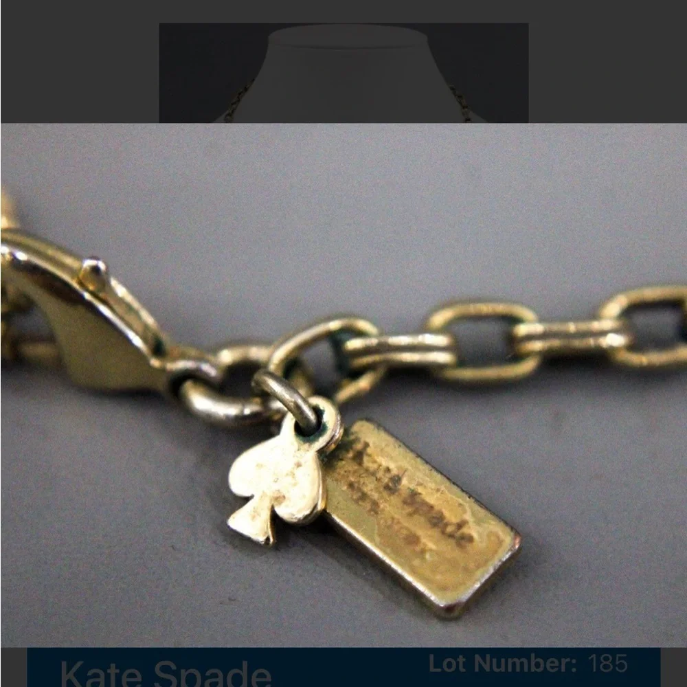 Kate Spade Blue and Gold Necklace with Statement Design
